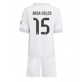 Real Madrid Arda Guler #15 Thuis tenue Kids 2025-26 Korte Mouw (+ Korte broeken)